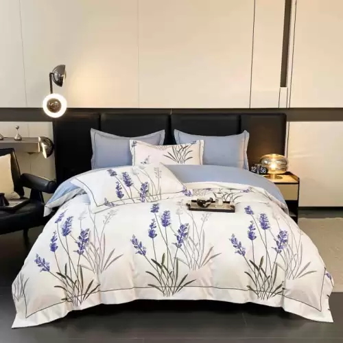 Lenjerie De Lux In Cutie Cadou, Bumbac Finet, 6 Piese - Lavanda