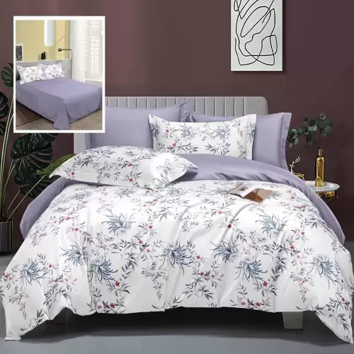 Lenjerie de pat elegance 6 piese cu cearsaf (lec20)