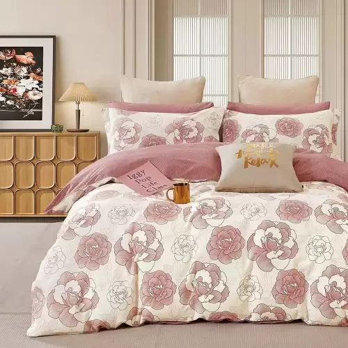 Lenjerie de pat Percale 2PXXL, 4 piese, cearceaf pat clasic 240cm x 260cm, cearceaf pilota 200cm x 230cm, 2 fete perna 50 x 70, PRC97