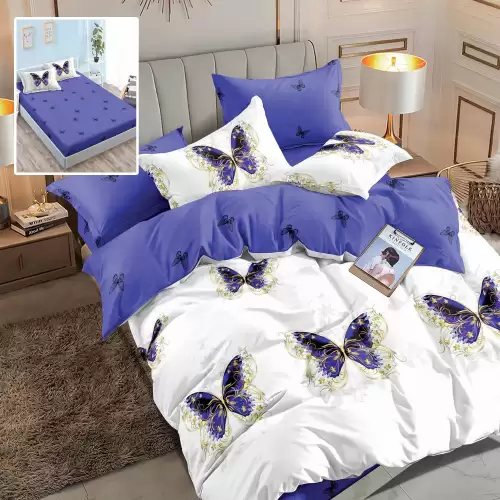 Lenjerie finet 6 piese cu husa - 160x200 si 180x200 (hf6p174)