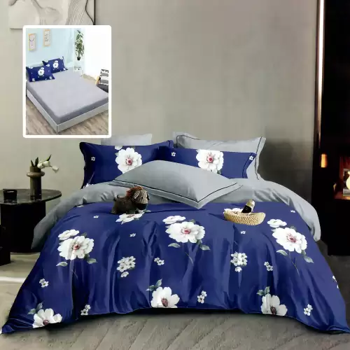 Lenjerie finet 6 piese cu husa - 160x200 si 180x200 (hf6p289)