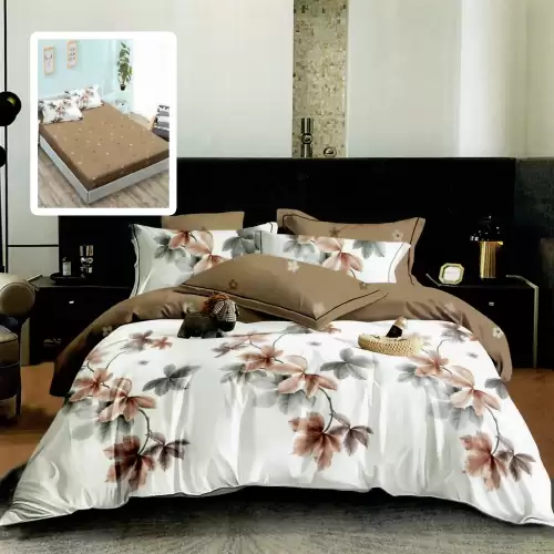 Lenjerie finet 6 piese cu husa - 160x200 si 180x200 (hf6p313)