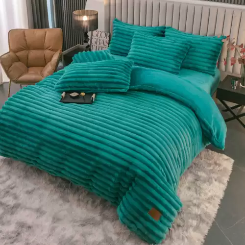 Lenjerie Pat Dublu Cocolino 4 Piese, cu Elastic , Moale si Calduroasa