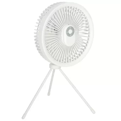 Mini ventilator de birou standing alb cu telecomanda
