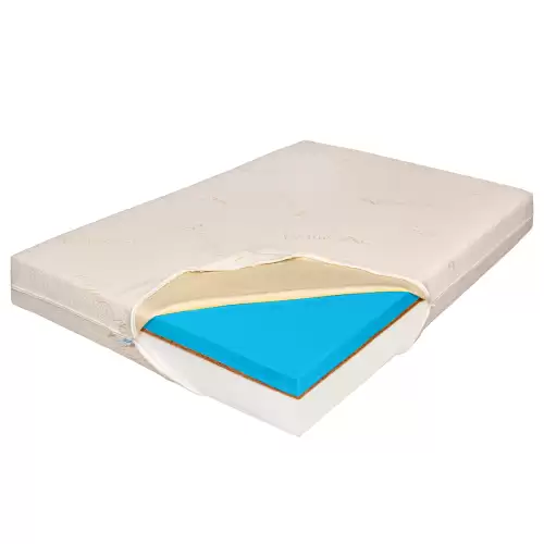 Saltea de Pat Ortopedica, Bio Cocos, Bio Bambus, 15+2+6 cm, 90x190