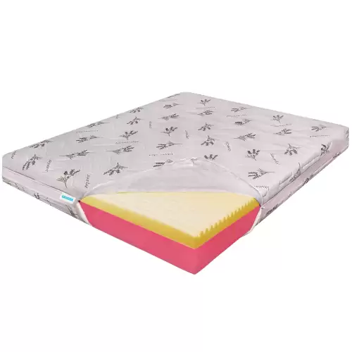 Saltea de pat Ortopedica, Memory HD 15+7+1, Lavanda Wellness, fara arcuri, 130 x 200