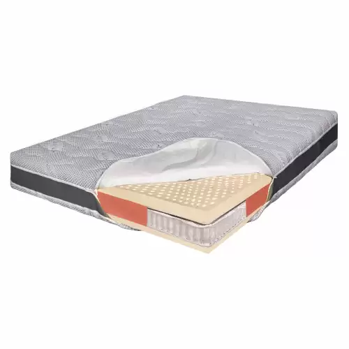 Saltea pat Ortopedica cu Arcuri Pocket, 160×200 – 100% Latex, Ioni de Argint, 26 cm, Hotel Range