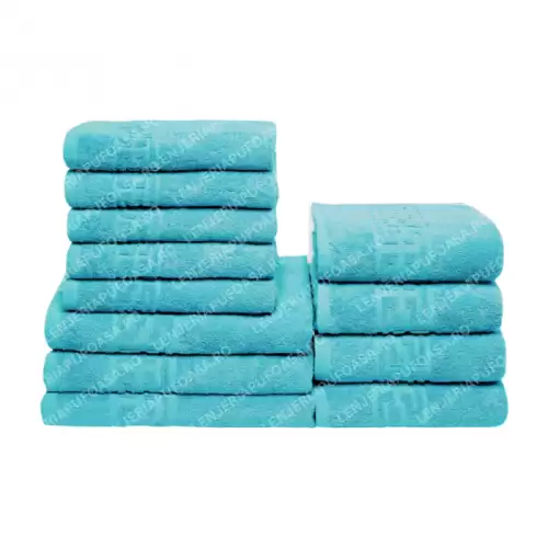 Set 12 Prosoape Maini Fata Corp, Bumbac 100%, 550g m ² - Bleu
