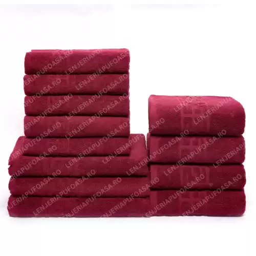 Set 12 Prosoape Maini Fata Corp, Bumbac 100%, 550g m ² - Grena