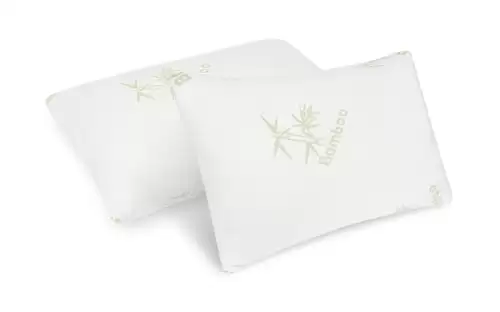 Set 2 Perne Memory Foam cu Husa detasabila din Bambus, 50x70 cm