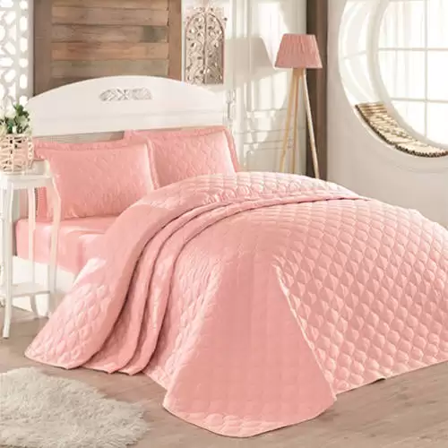 Set cuvertura de pat dublu, 3 piese, Bumbac 100%, 240x260cm, Clasy, RABEL V4