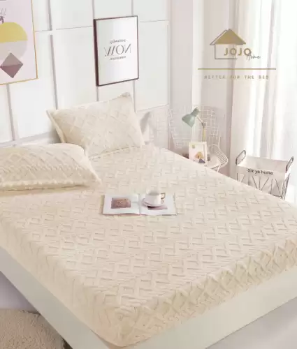 Set husa de pat cu elastic Cocolino tip tricotaj + 2 fete de perna