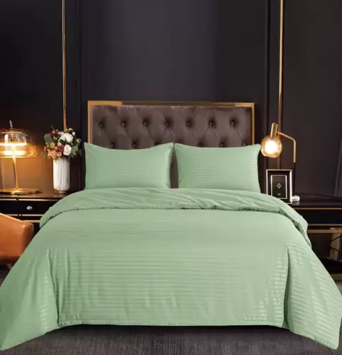 Set Lenjerie Pat Dublu, 6 Piese, Bumbac Damasc, Fara Elastic