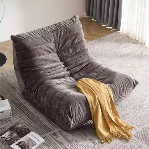 Fotoliu cu Sustinere Ergonomica Nobile HD Foam, Catifea, Maro