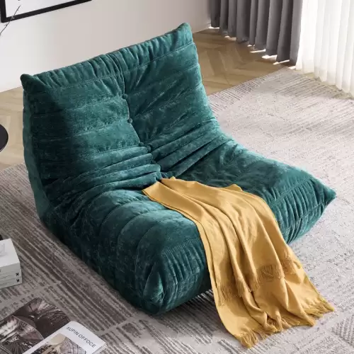 Fotoliu cu Sustinere Ergonomica Nobile HD Foam, Catifea, Verde