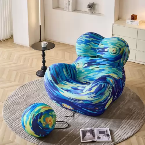 Fotoliu cu Sustinere Ergonomica SoftNest, Aqua Marine