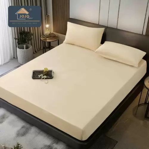 Husa de Pat cu Elastic din Catifea + 2 Fete de Perna, Moale si Eleganta