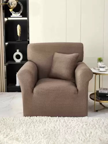 Husa Elastica Pentru fotoliu cu brate, Jojo Home, Maro