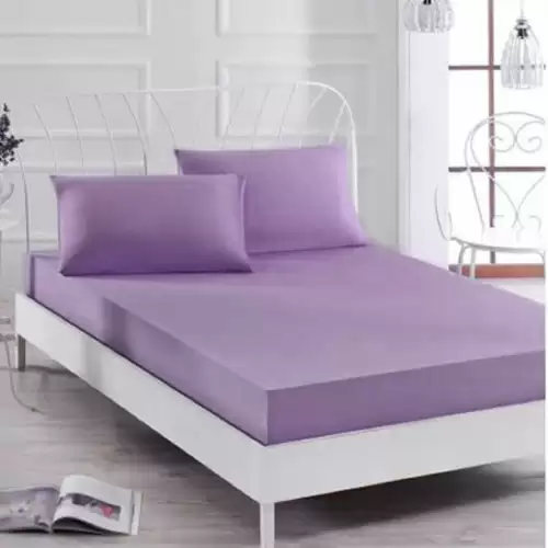 Husa saltea 180x200cm, cu elastic, Jersey, Mov