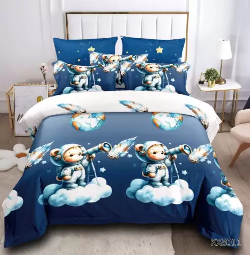 Lenjerie de Pat 1 Persoana Finet Premium cu Model Animat