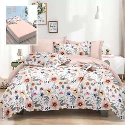 Lenjerie de pat elegance 6 piese cu husa (leh15)