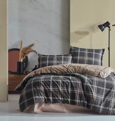 Lenjerie de pat ranforce clasy king size (arbon)