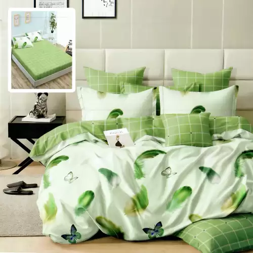 Lenjerie finet 6 piese cu husa - 160x200 si 180x200 (hf6p157)