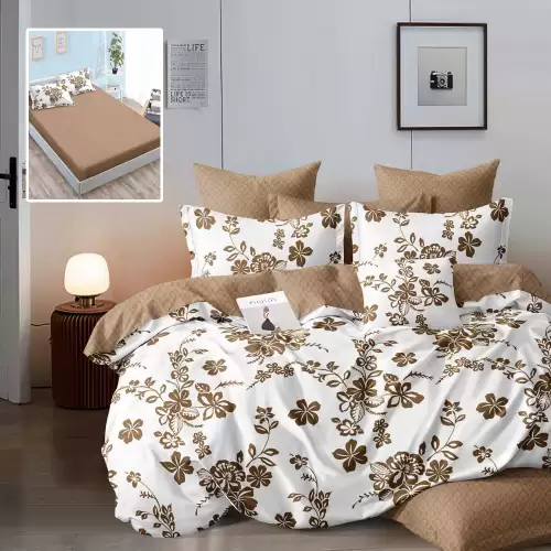 Lenjerie finet 6 piese cu husa - 160x200 si 180x200 (hf6p166)