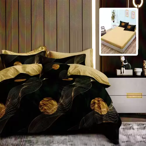 Lenjerie finet 6 piese cu husa - 160x200 si 180x200 (hf6p182)