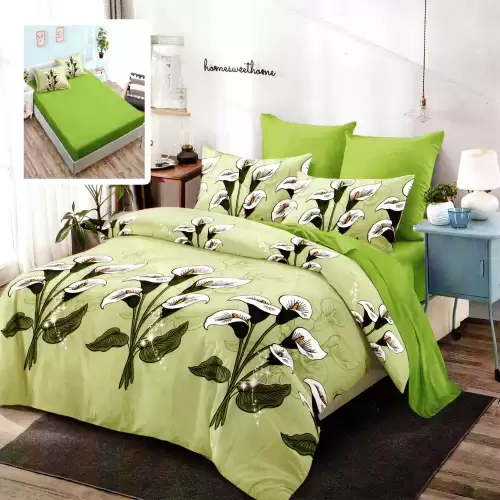 Lenjerie finet 6 piese cu husa - 160x200 si 180x200 (hf6p185)