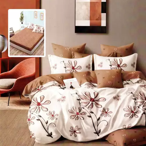 Lenjerie finet 6 piese cu husa - 160x200 si 180x200 (hf6p201)