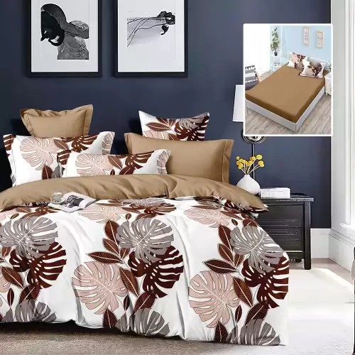 Lenjerie finet 6 piese cu husa - 160x200 si 180x200 (hf6p247)