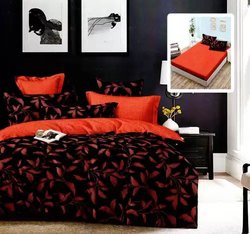 Lenjerie finet 6 piese cu husa - 160x200 si 180x200 (hf6p251)