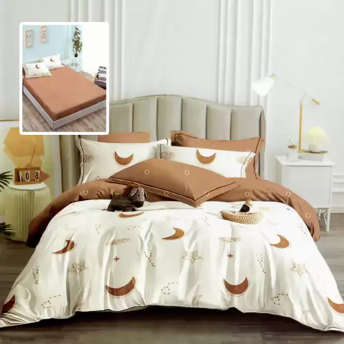 Lenjerie finet 6 piese cu husa - 160x200 si 180x200 (hf6p282)