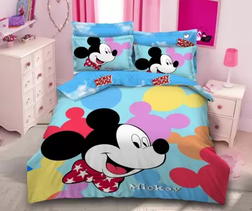 Lenjerie pat dublu,  FINET, 6 piese, IDENTICA CU POZA, Desene Animate