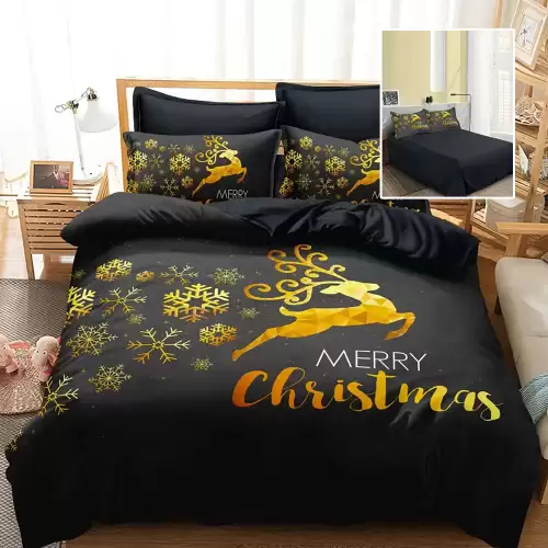 Lenjerie pat finet 3d 6 piese craciun f-xmas53