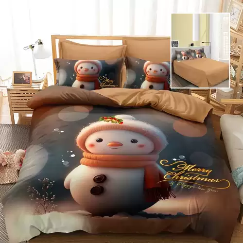 Lenjerie pat finet 3d 6 piese craciun f-xmas61