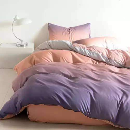 (OFERTA 3 la 219 Lei) Lenjerie pat dublu cu Elastic (160x200cm si 180x200cm), bumbac satinat, degrade