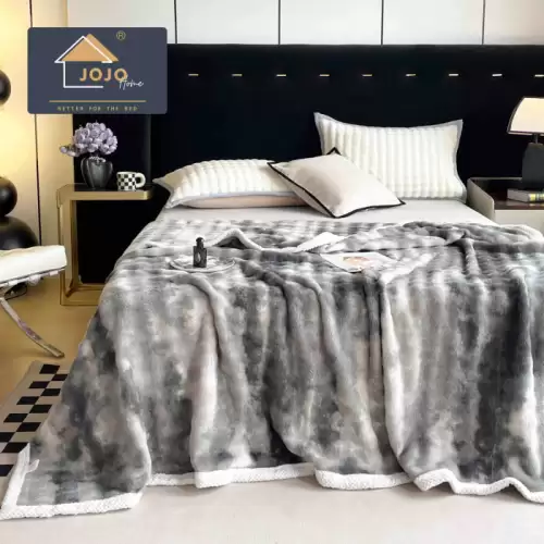 Patura Cocolino Cu Bordura Alba - Gri Abstract