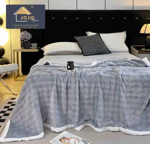 Patura CoCoLiNo, Jojo Home, 200x230cm, tip Blanita Wave, Gri deschis