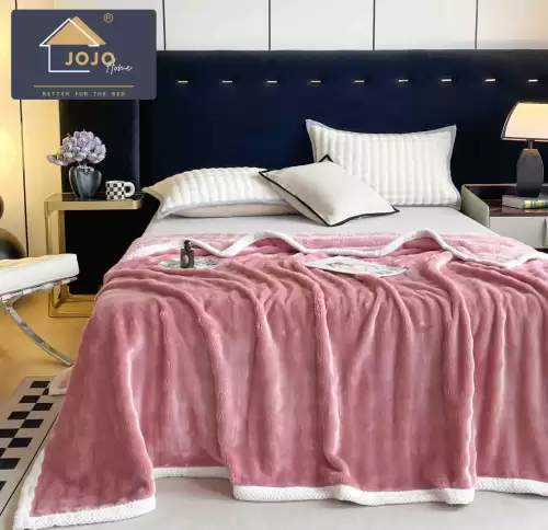 Patura CoCoLiNo, Jojo Home, 200x230cm, tip Blanita Wave, Roz