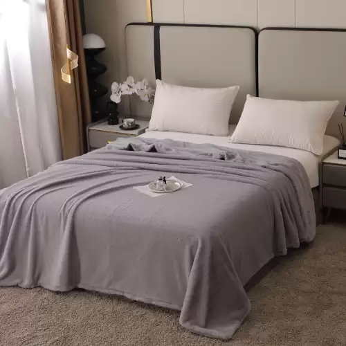 Patura Premium, 200x230cm, cu Blanita Shorthair si Cocolino, cu Fermoar, Gri – Lux, Caldura & Versatilitate!