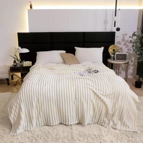 Patura pufoasa CoCoLiNo, 200x230cm, Jojo Home, Crem