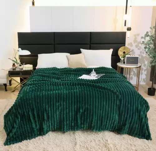 Patura pufoasa CoCoLiNo, 200x230cm, Jojo Home, Verde