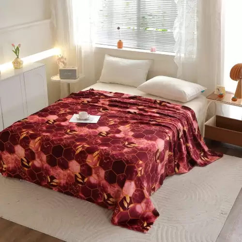 Patura Super Soft Cocolino, 200x230 cm – Rasfat absolut in zilele reci, Visiniu, fagure