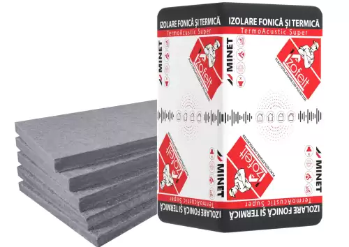 Placi izolatoare din poliester Izofelt TermoAcustic, izolare fonica/termica, 1000 x 600 x 100 mm, 6 bucati, 3.6 m2