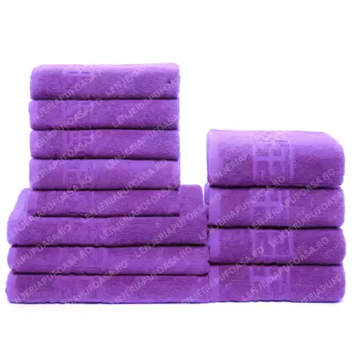 Set 12 Prosoape Maini Fata Corp, Bumbac 100%, 550g m  ² - Mov