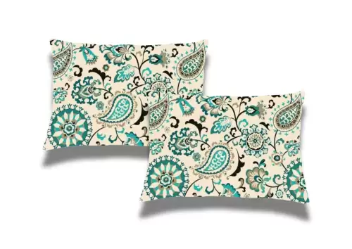 Set 2 Perne matlasate Belina, microfibra imprimata, 50x70 cm, Oriental