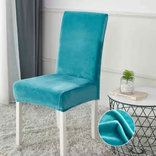 Set 6 huse universale pentru scaun, CATIFEA, Jojo Home, Turquoise