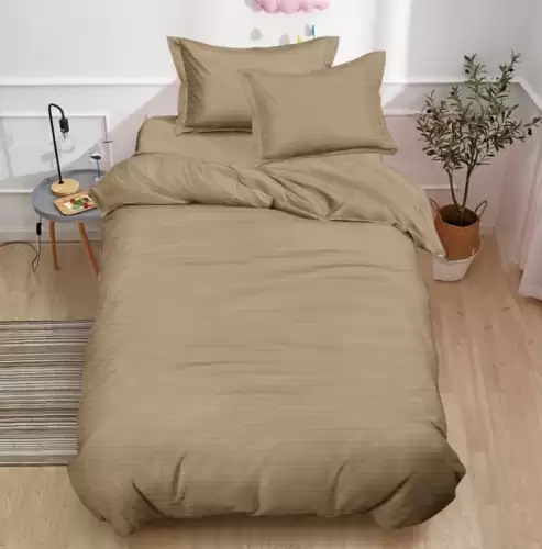 Set lenjerie pat 1 persoana 4 piese Damasc 140x200 cm elastic